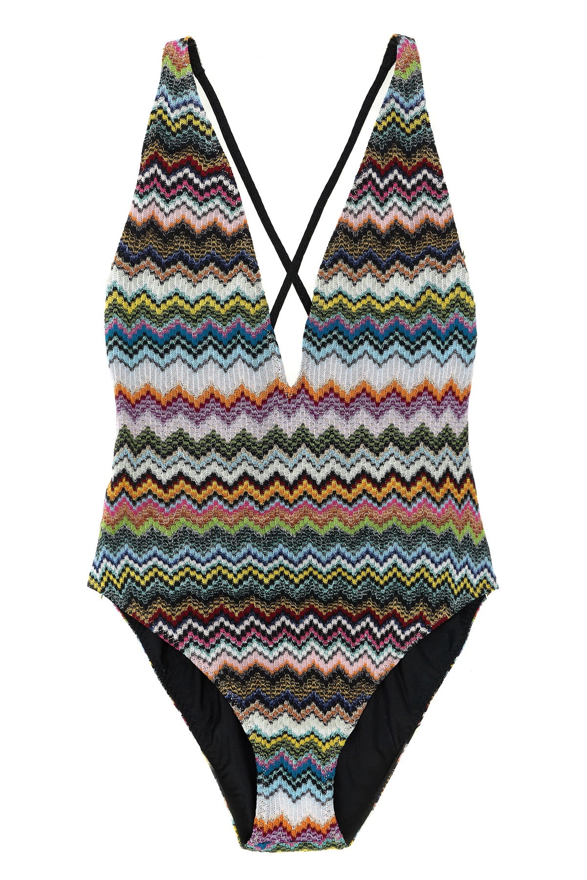 lamé viscose one-piece swimsuit