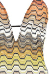 the missoni one-piece swimsuit redefines beachwear aesthetics through an envelop
