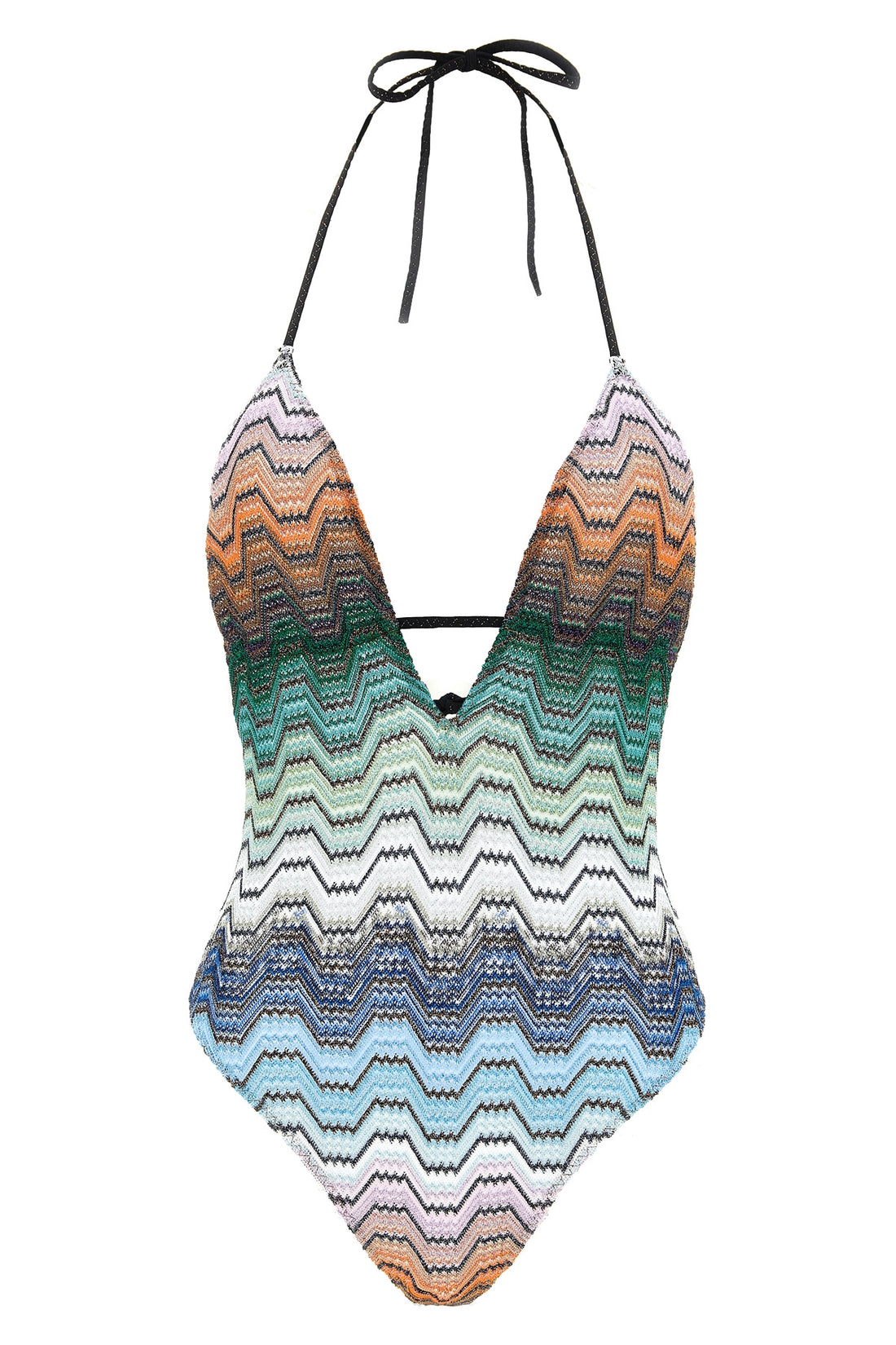 MISSONI 44 one-piece swimsuit in viscose blend lamé