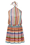 short jumpsuit in zigzag knit