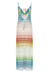 long dress in viscose shaded lamé made