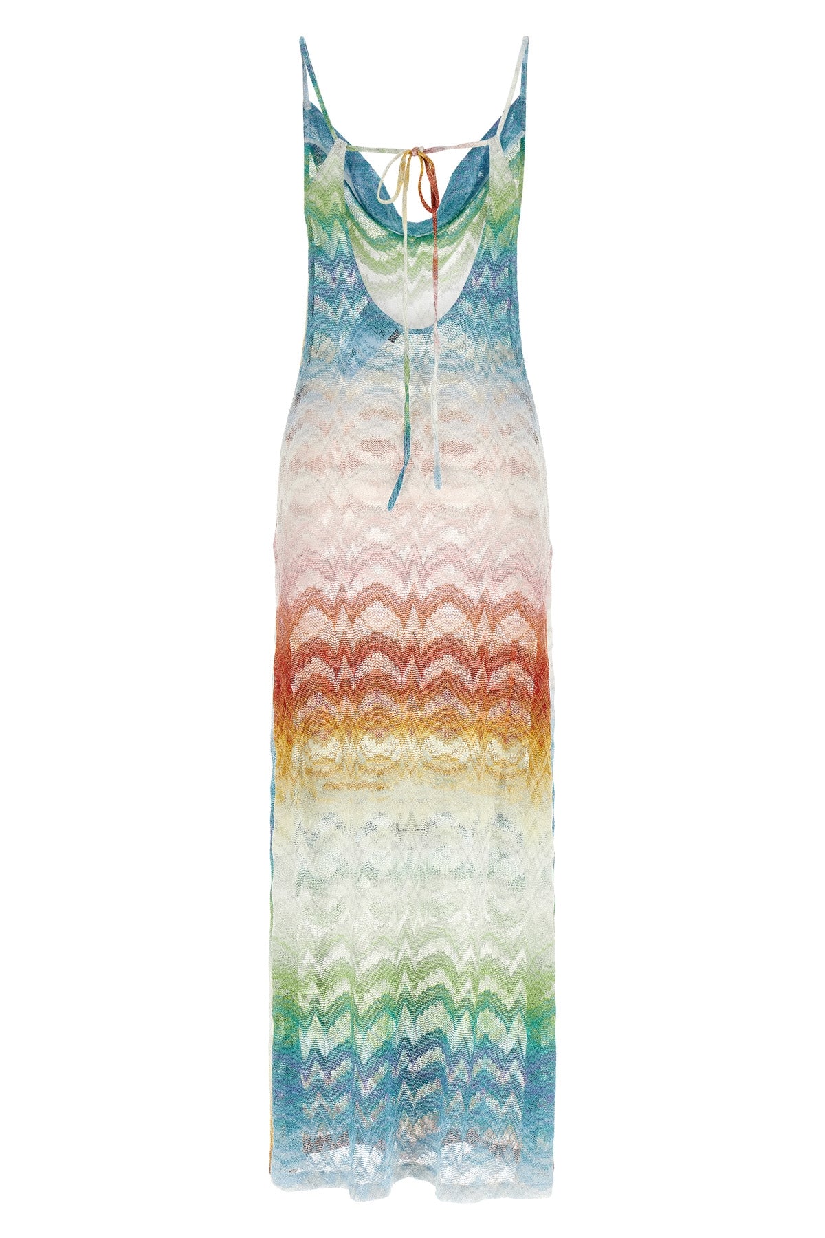 long dress in viscose shaded lamé made
