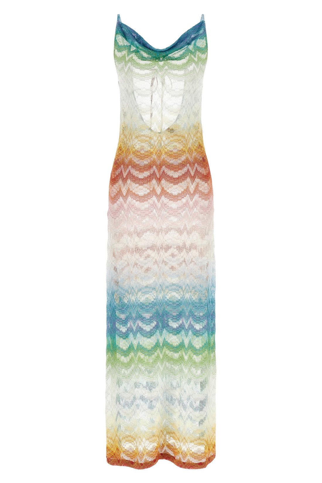 MISSONI 42 long dress in viscose shaded lamé made