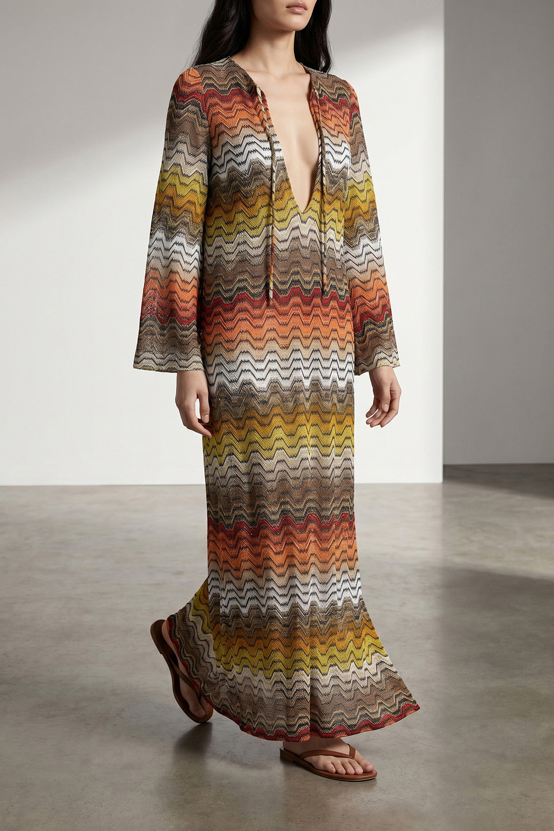 MISSONI 40 long dress in viscose blend lamé made