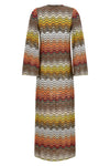 long dress in viscose blend lamé made