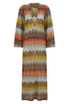 long dress in viscose blend lamé made