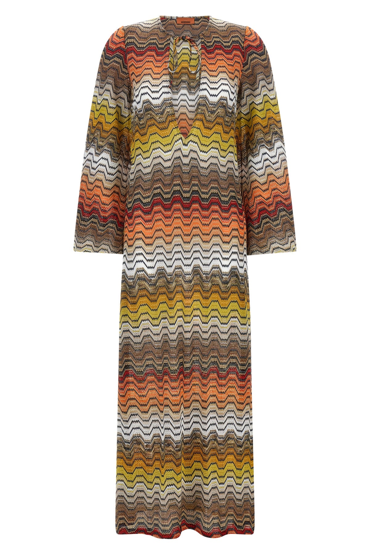 long dress in viscose blend lamé made