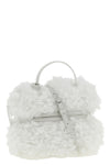 moschinos tie me small handbag stands out for its soft and unstructured silho