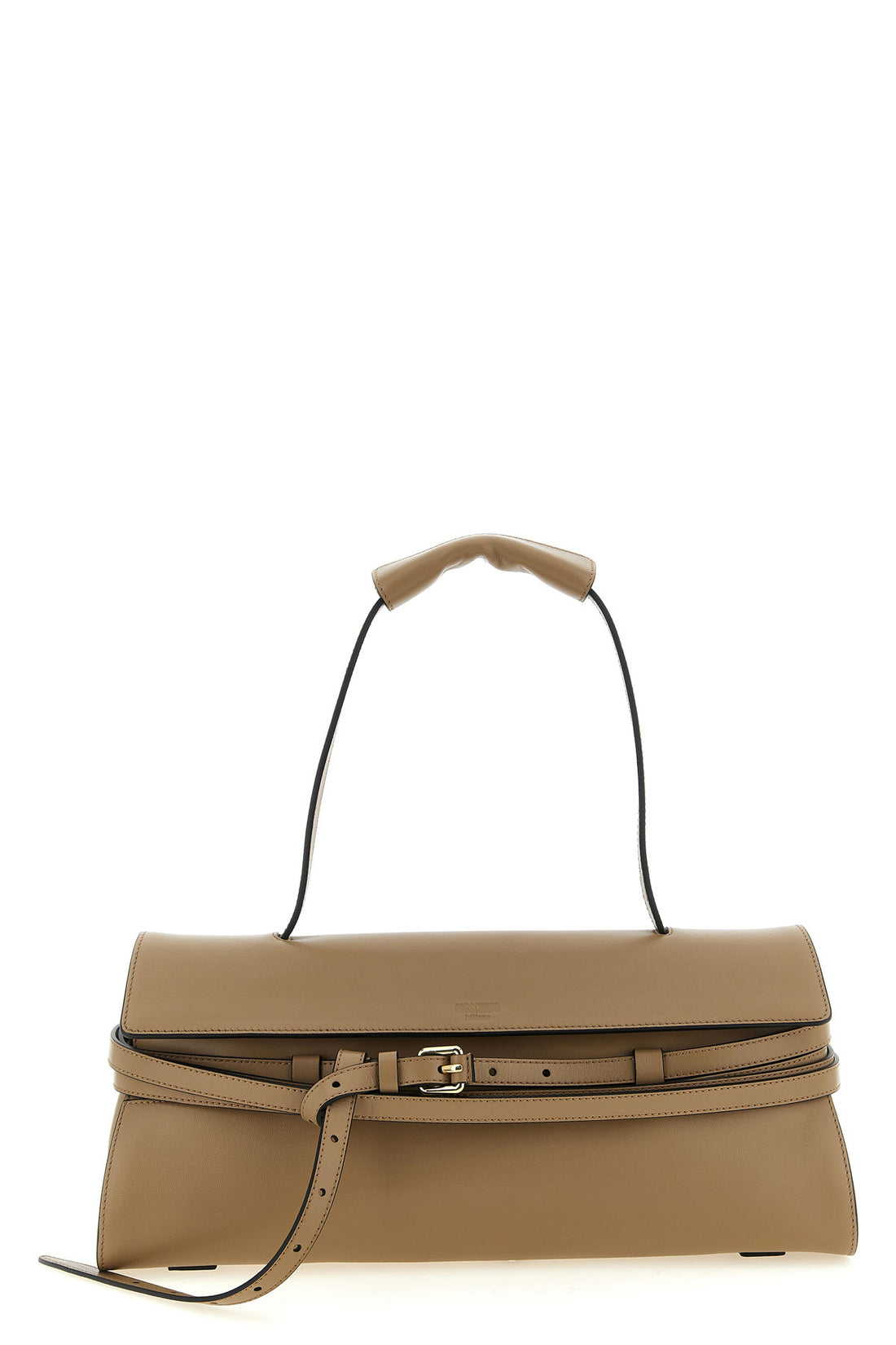 MOSCHINO OS tie me leather shoulder bag