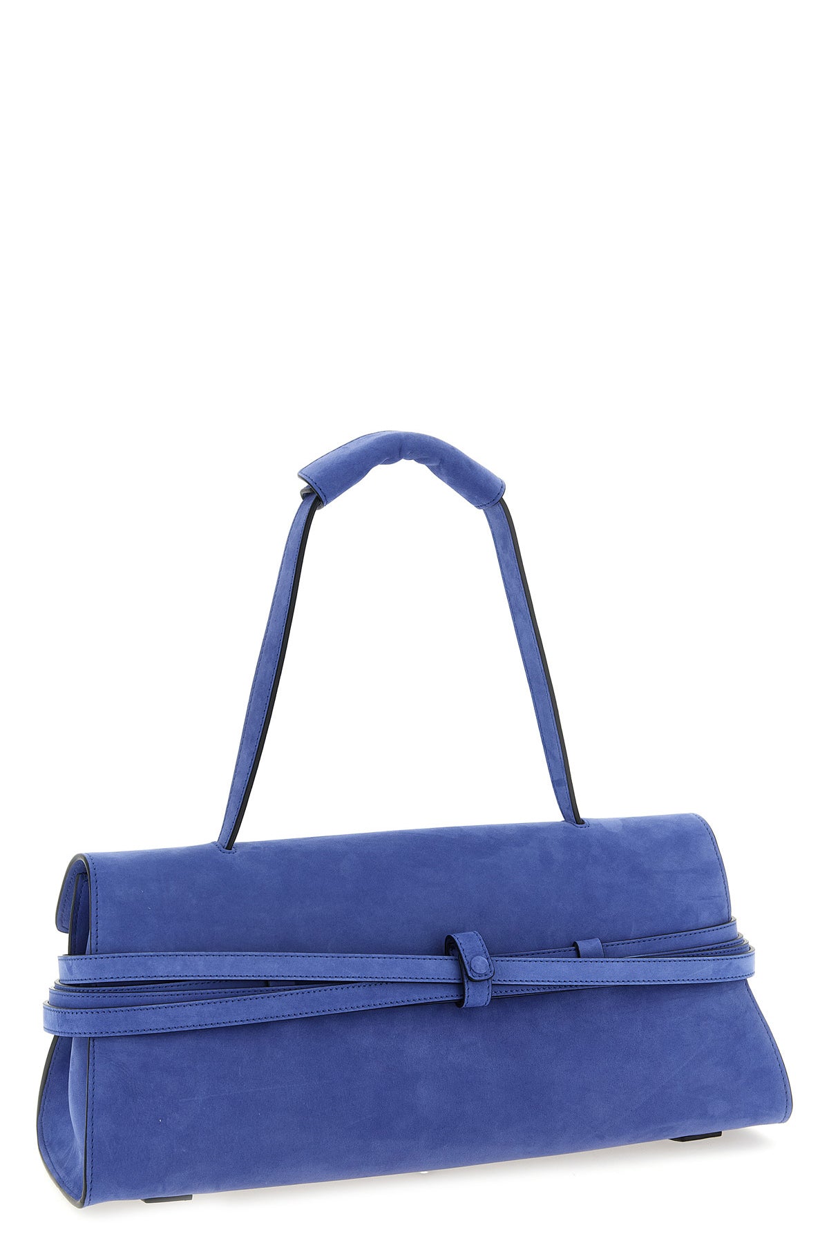 tie me suede shoulder bag
