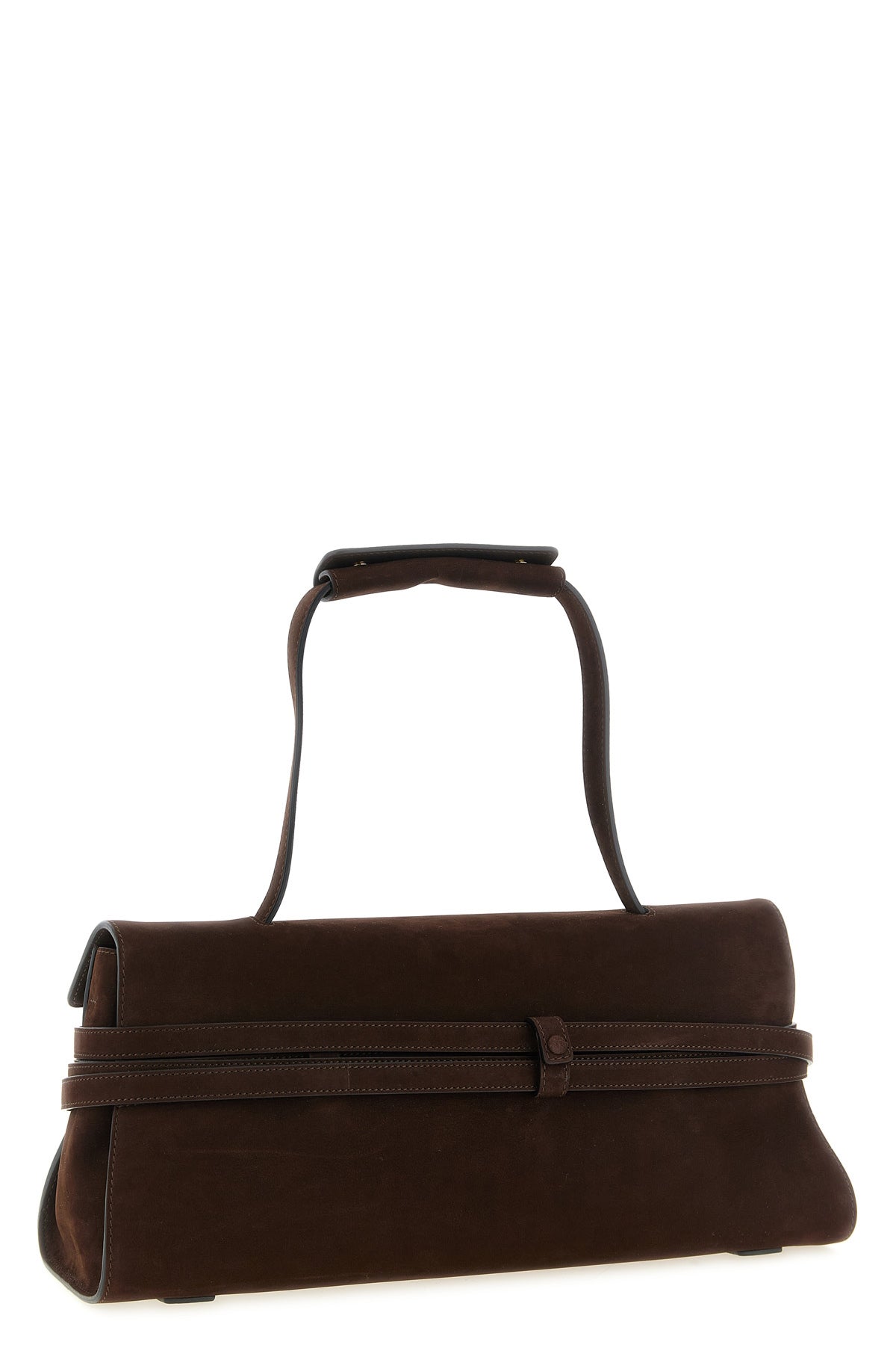 the moschino tie me shoulder bag in fine nubuck leather redefines the codes of