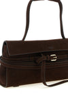 the moschino tie me shoulder bag in fine nubuck leather redefines the codes of