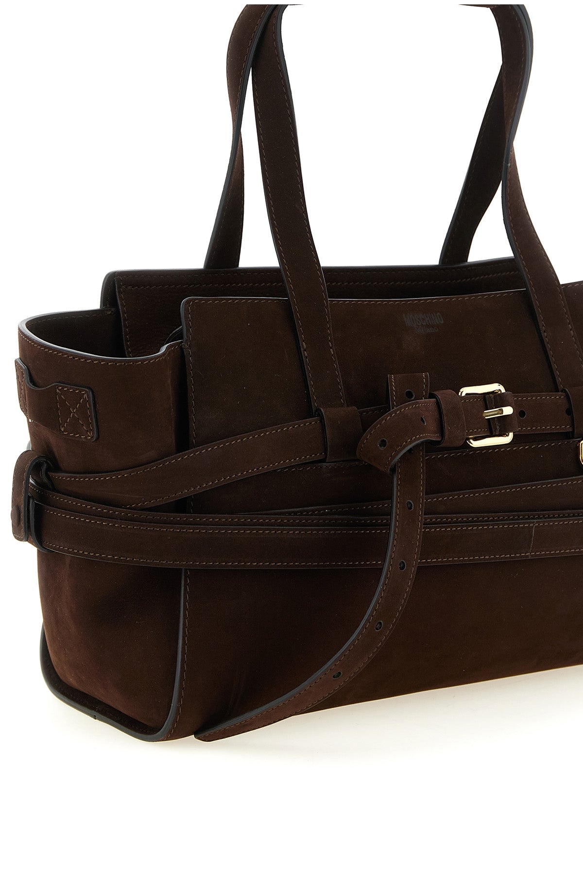 the moschino tie me handbag is expertly