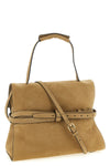 tie me suede shoulder bag