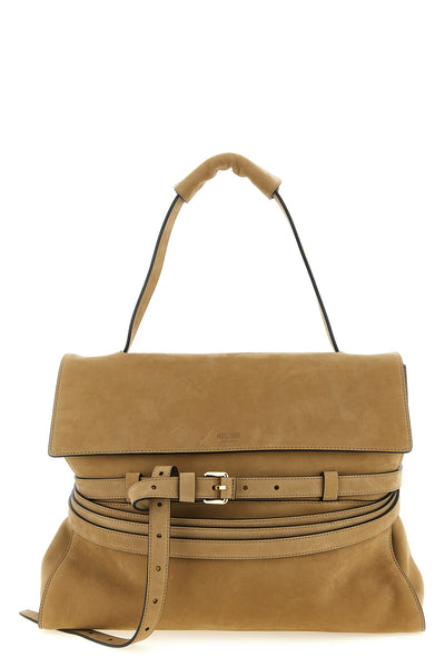 tie me suede shoulder bag
