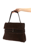 tie me suede shoulder bag