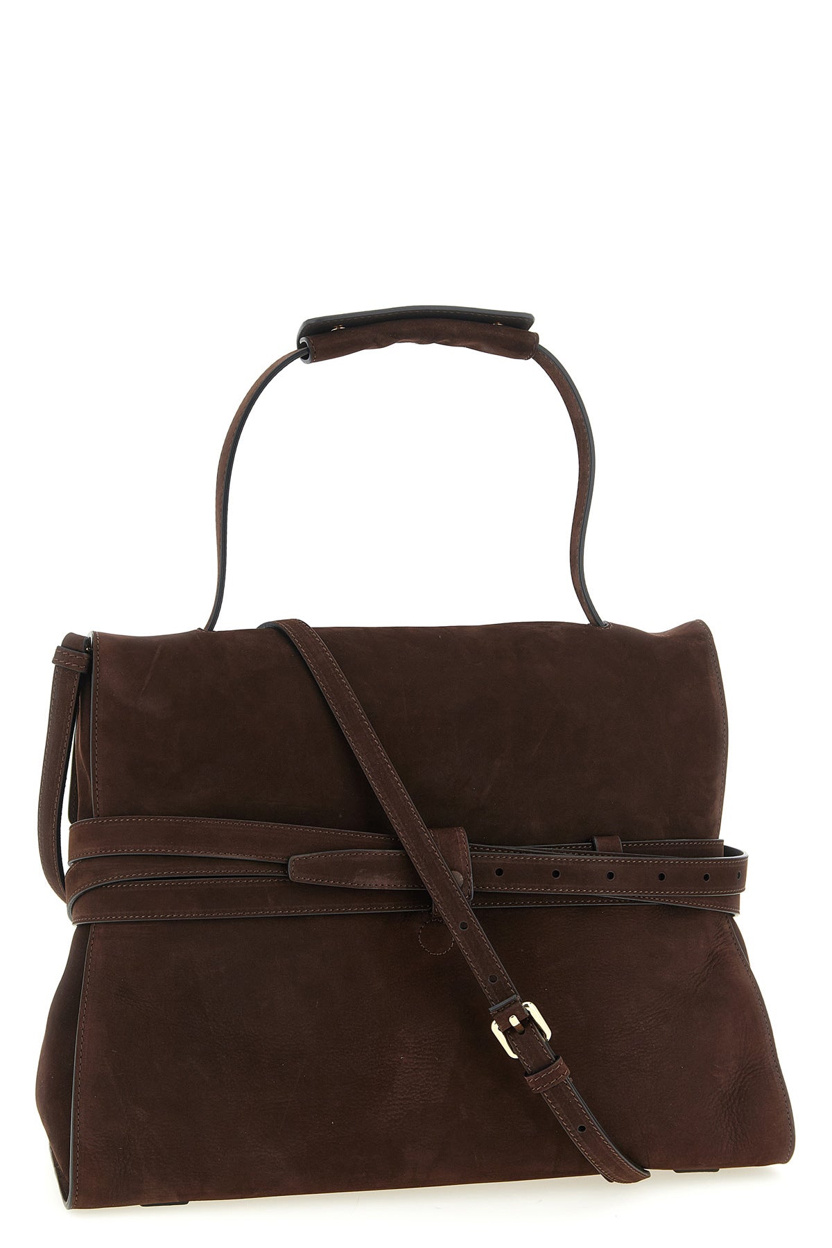 tie me suede shoulder bag