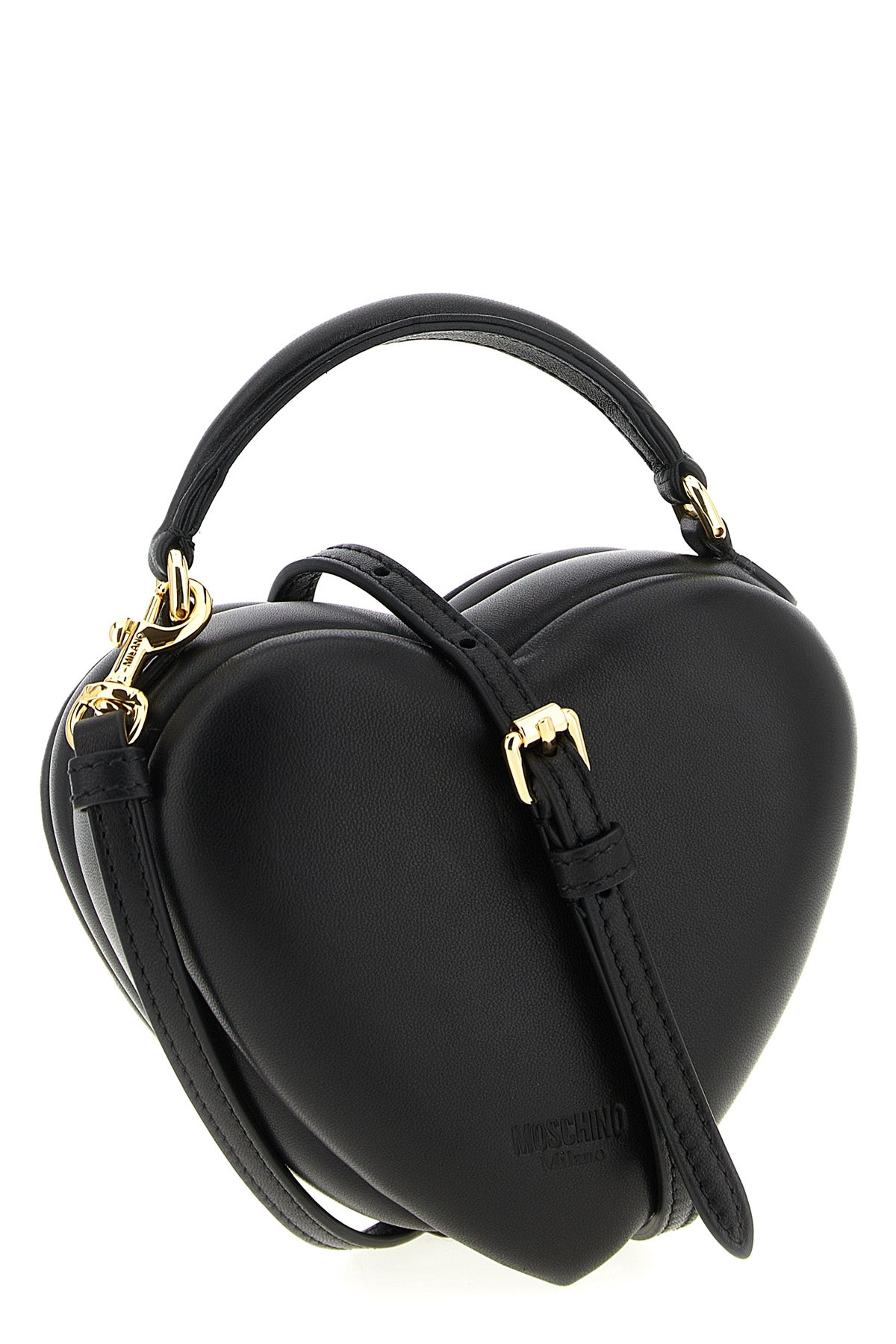 moschino love me nappa leather handbag padded