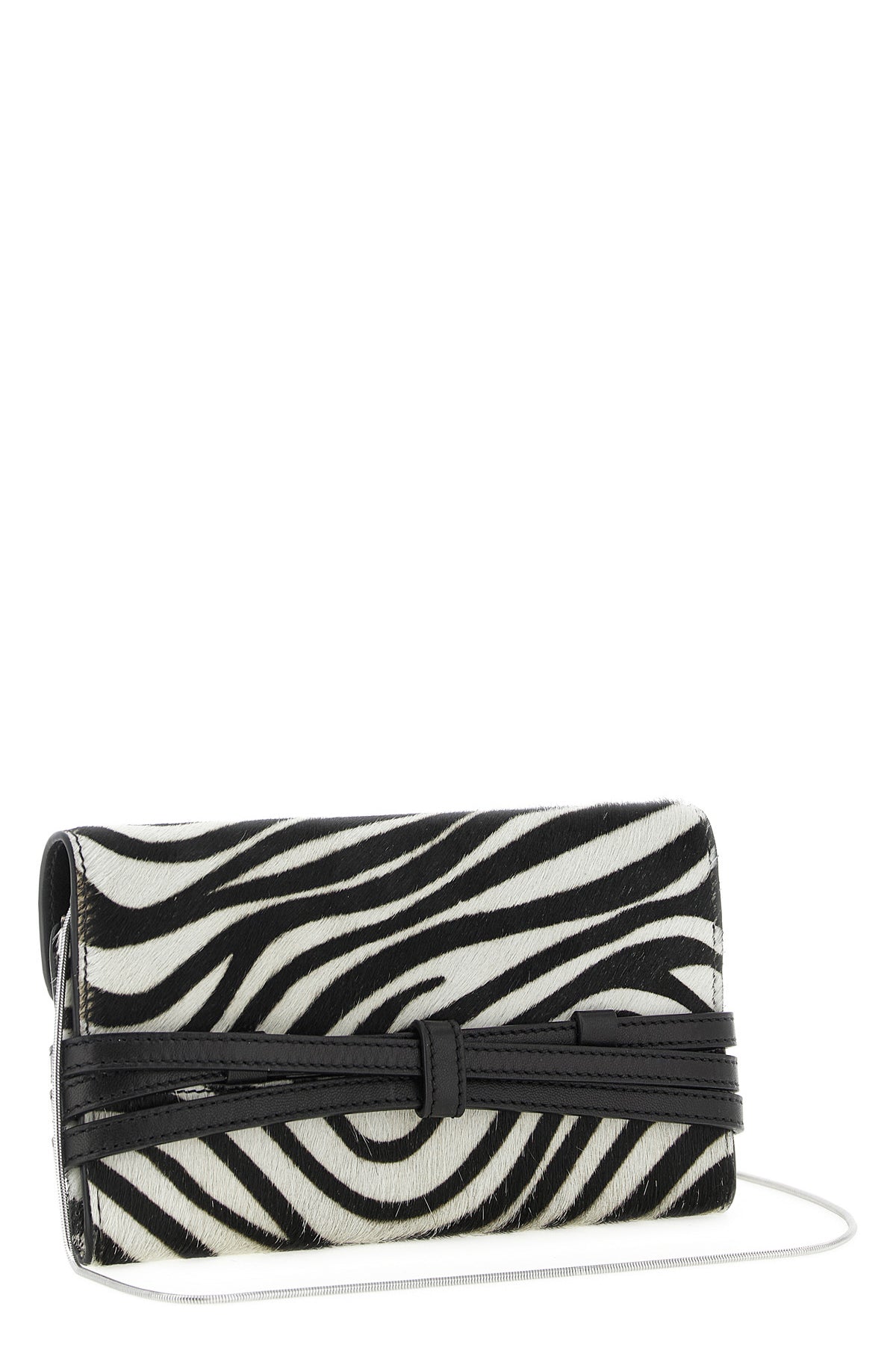 moschinos tie me wallet on chain bases its design on a sharp material contras