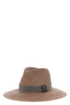 wide-brimmed hat in natural woven straw
