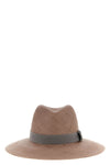 wide-brimmed hat in natural woven straw