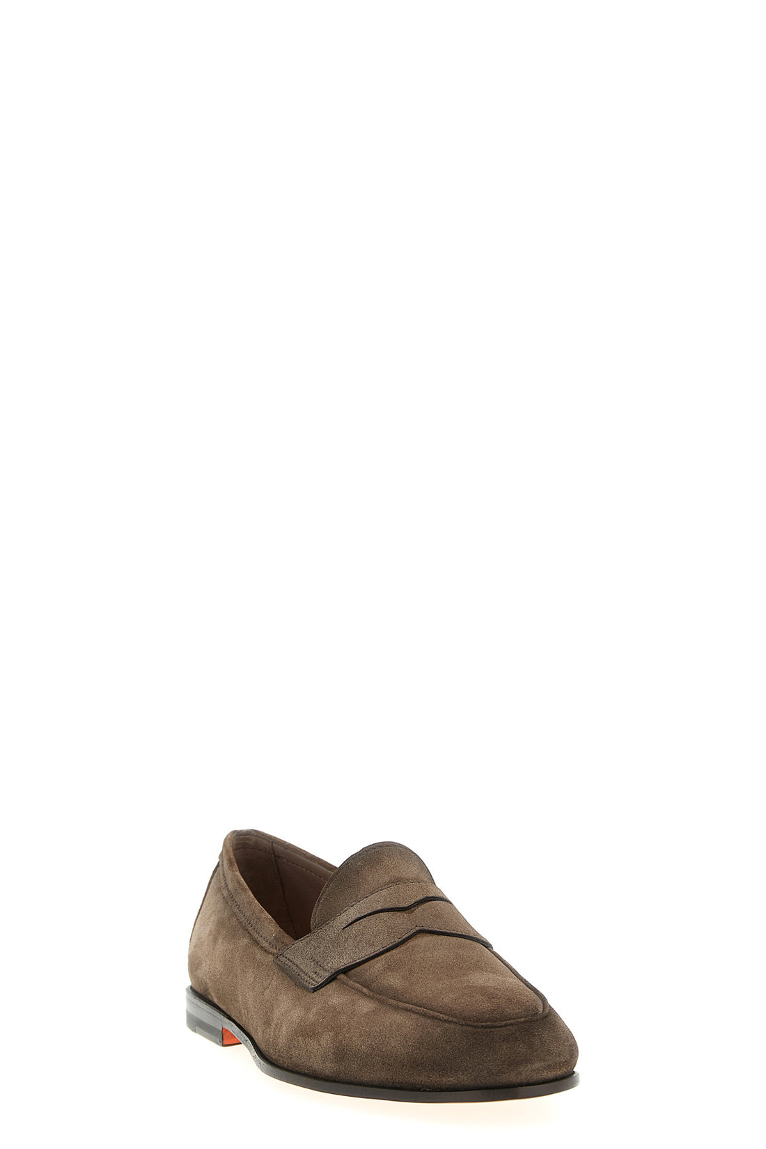 SANTONI 10 carlos suede loafers