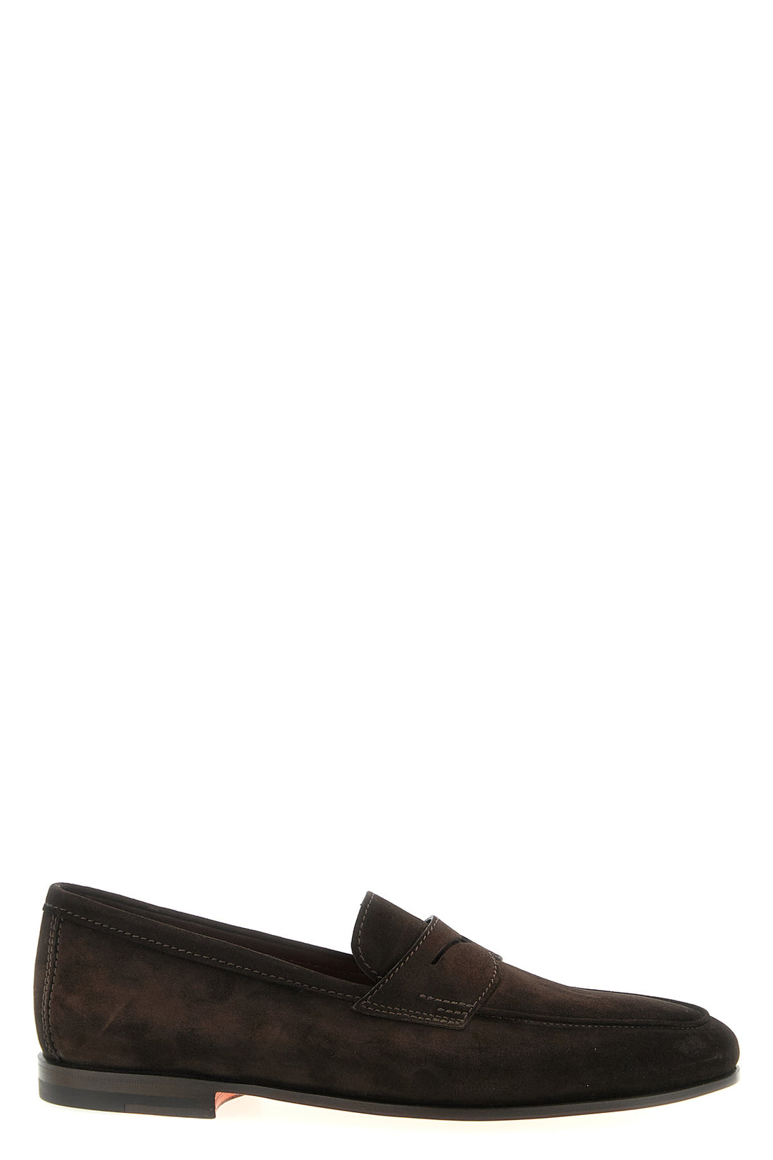 SANTONI 8 carlos suede loafers