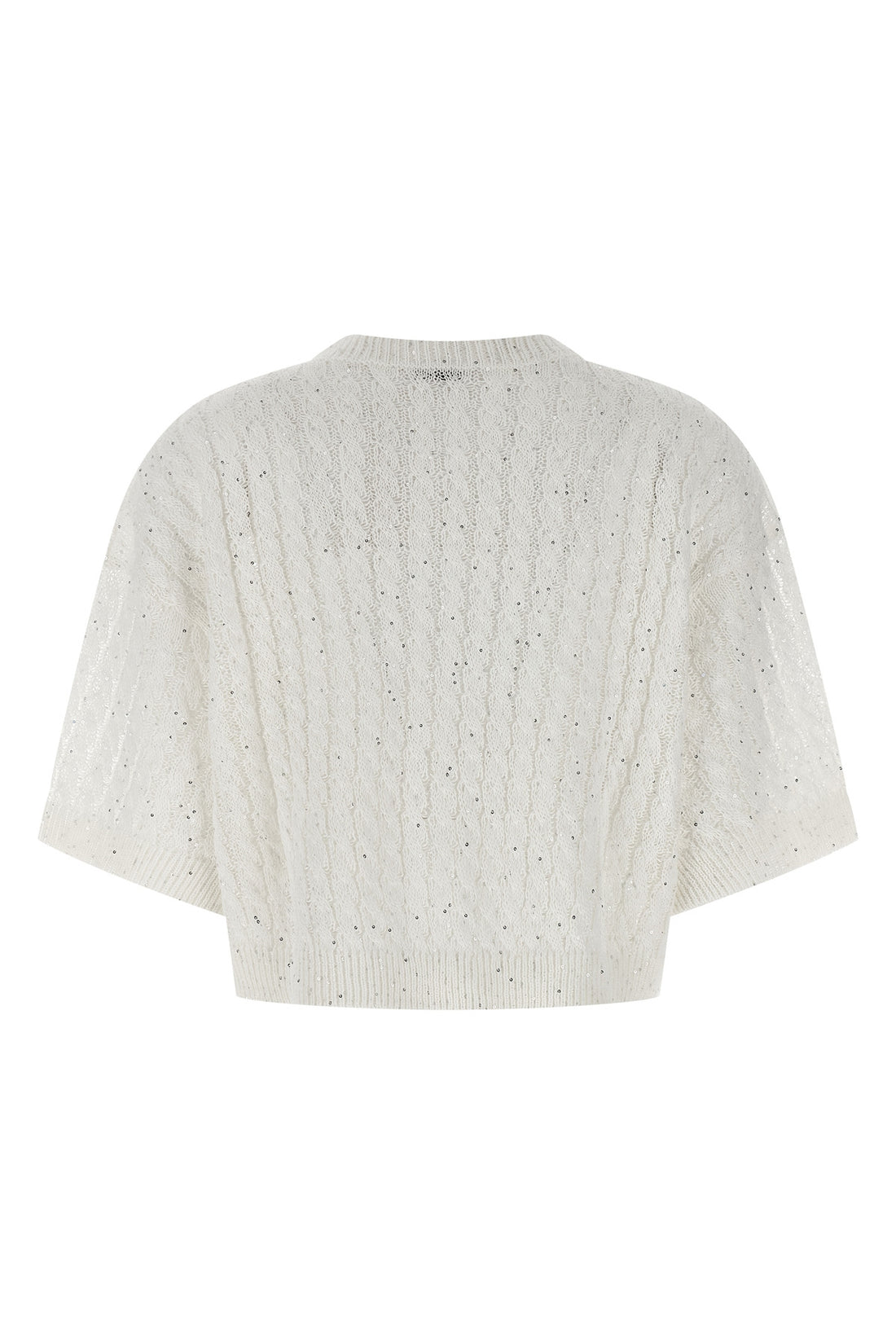 BRUNELLO CUCINELLI XL dazzling cable openwork ribbed linen cardigan