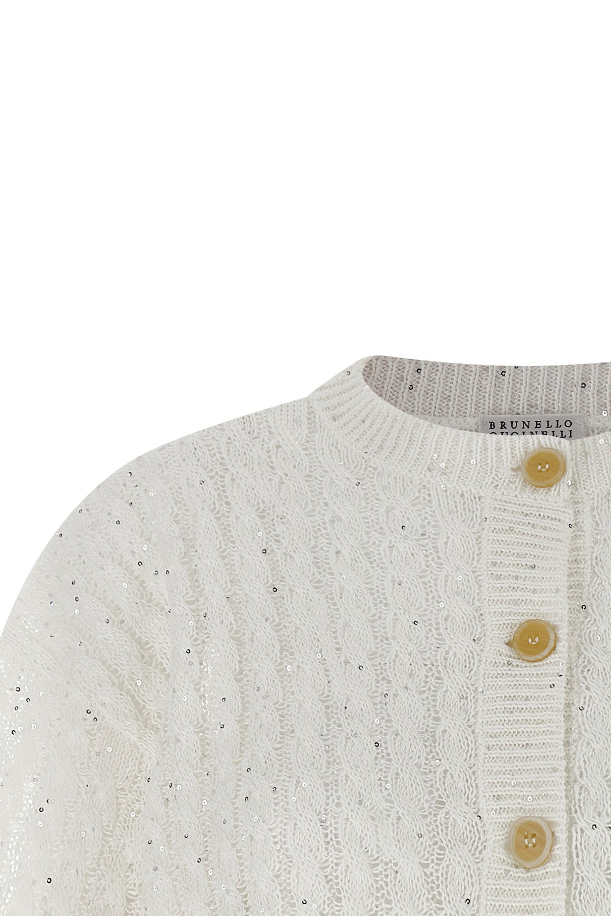 dazzling cable openwork ribbed linen cardigan