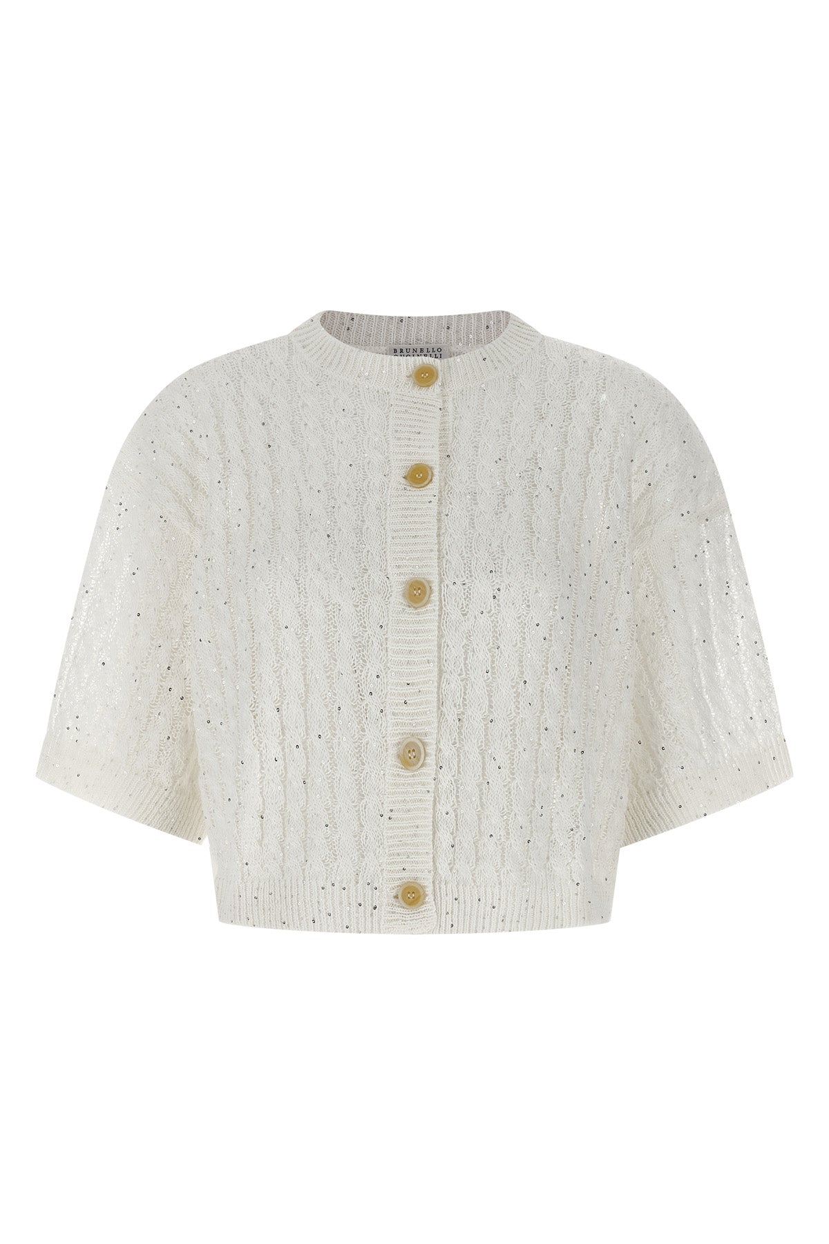 dazzling cable openwork ribbed linen cardigan