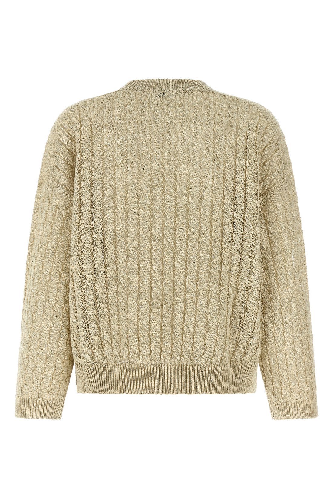BRUNELLO CUCINELLI L dazzling cable openwork ribbed linen sweater
