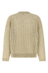 dazzling cable openwork ribbed linen sweater