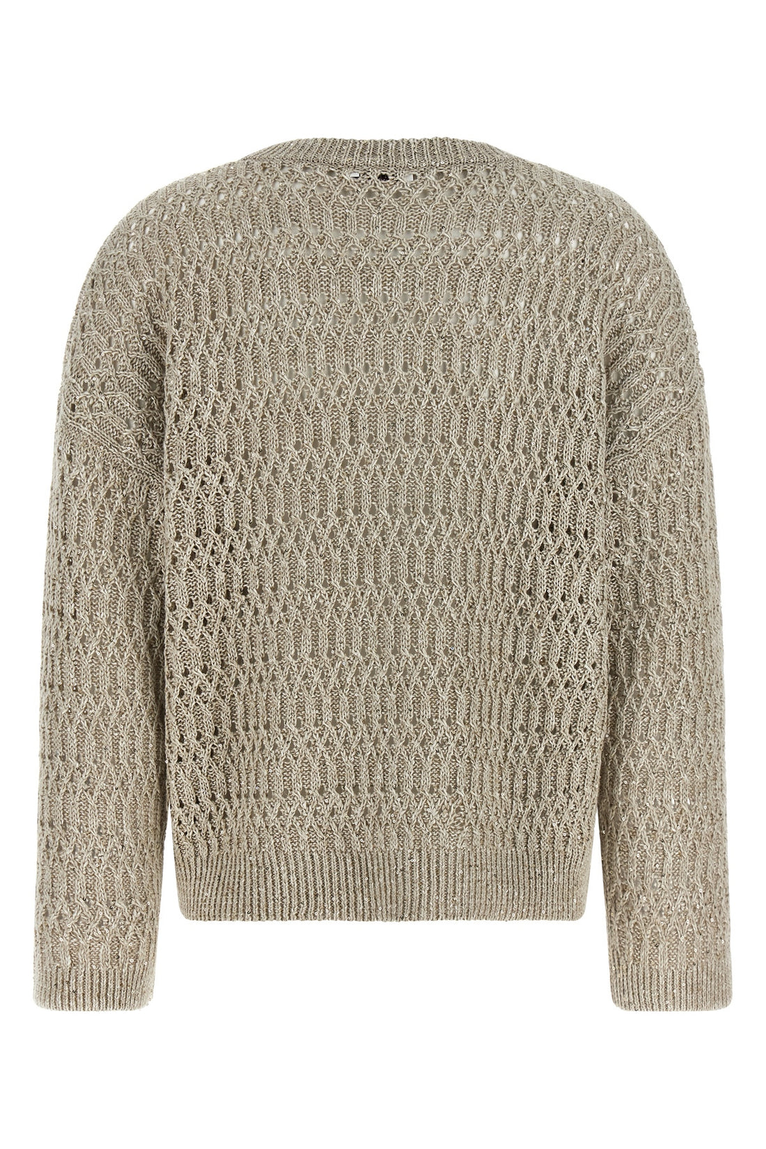 BRUNELLO CUCINELLI L dazzling braids openwork linen blend sweater