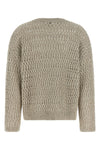 dazzling braids openwork linen blend sweater