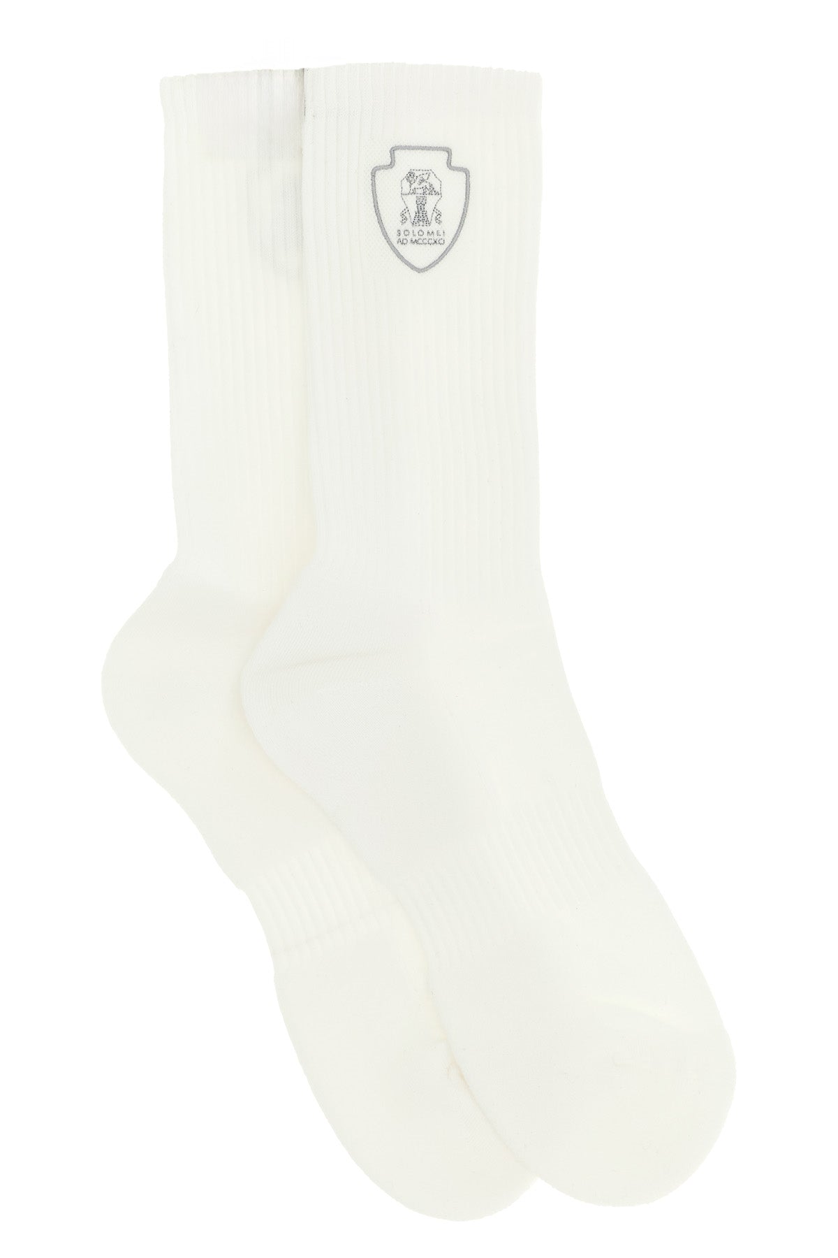 ribbed techno cotton knit socks