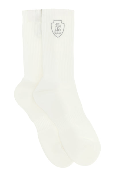 ribbed techno cotton knit socks
