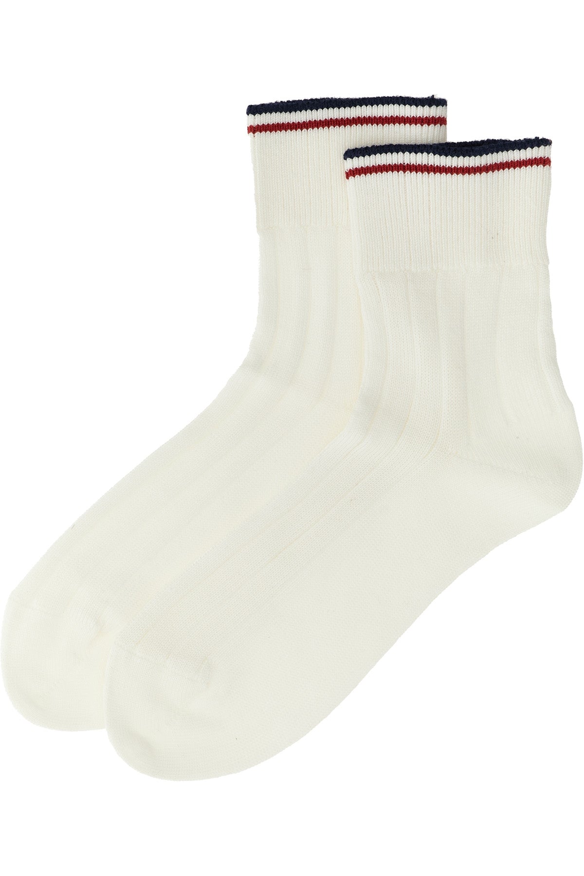 brunello cucinelli pure cotton socks are distinguished by a rigorous ribbed work