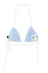 bikini top in cotton poplin
