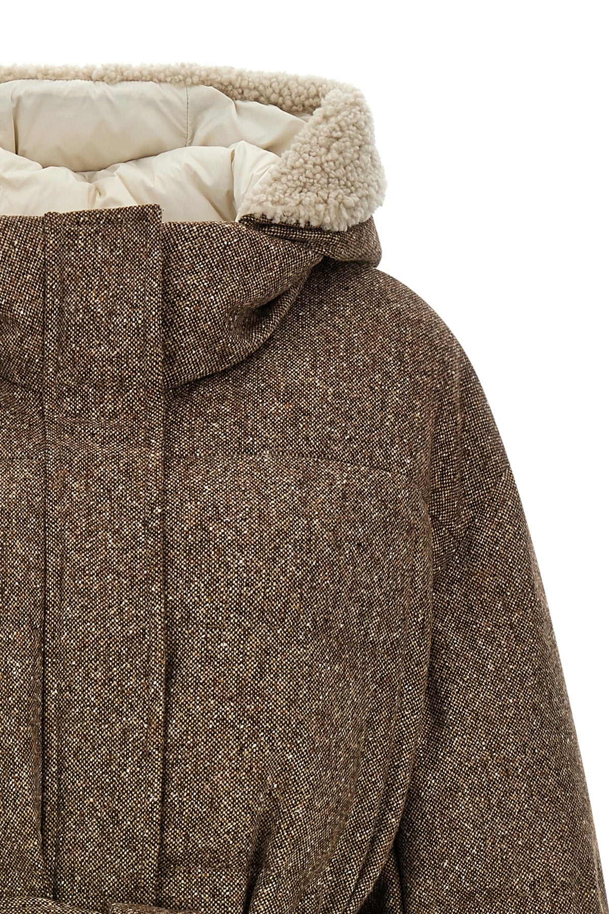 brunello cucinelli down jacket redefines the codes of winter outerwear through m