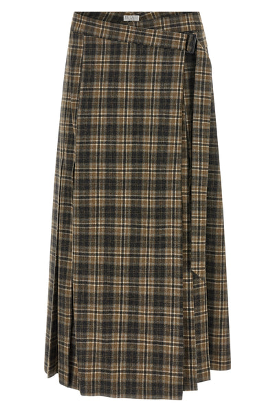 the brunello cucinelli long skirt redefines the codes of tailoring through a str