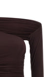 one-shoulder jersey top in viscose
