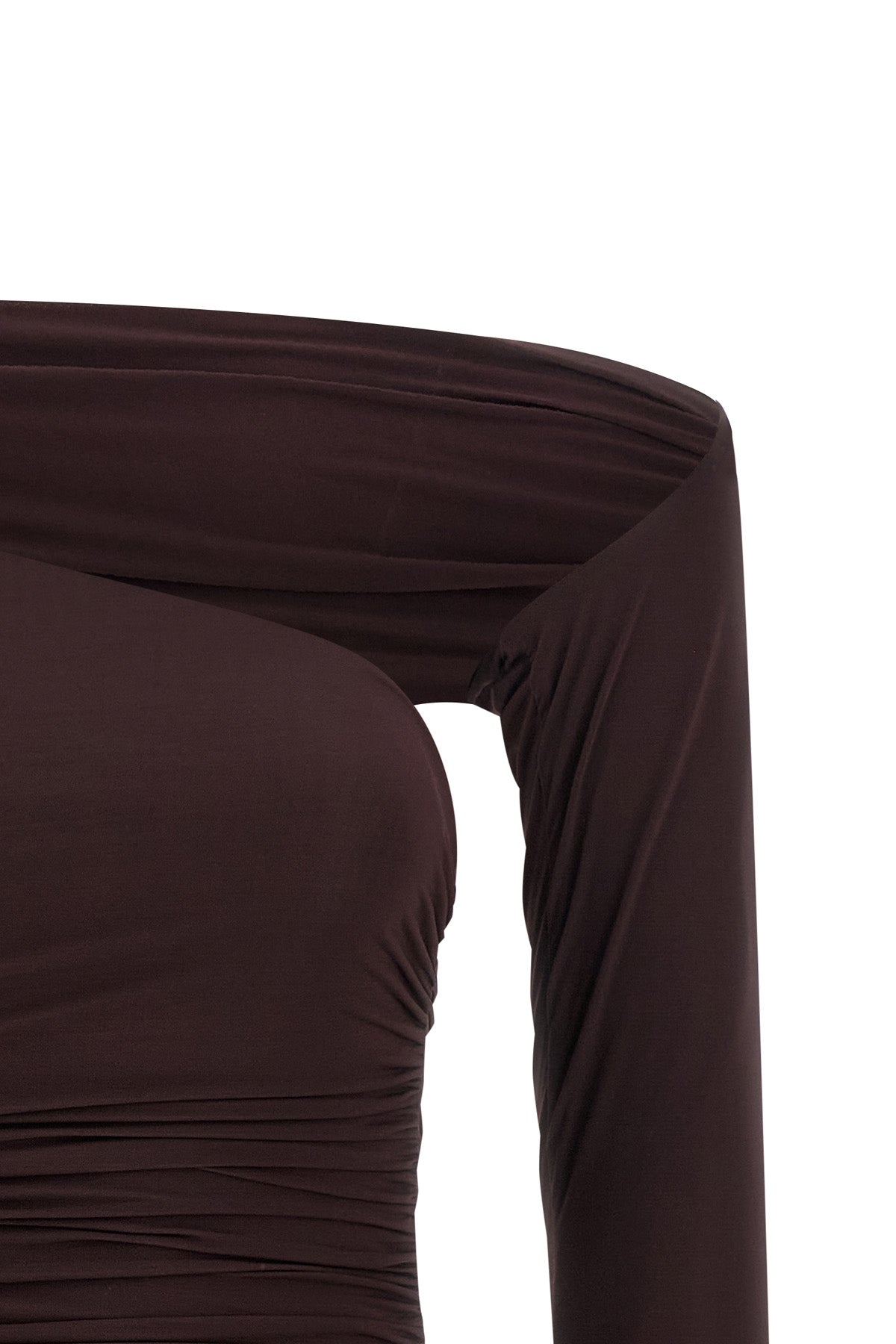 one-shoulder jersey top in viscose