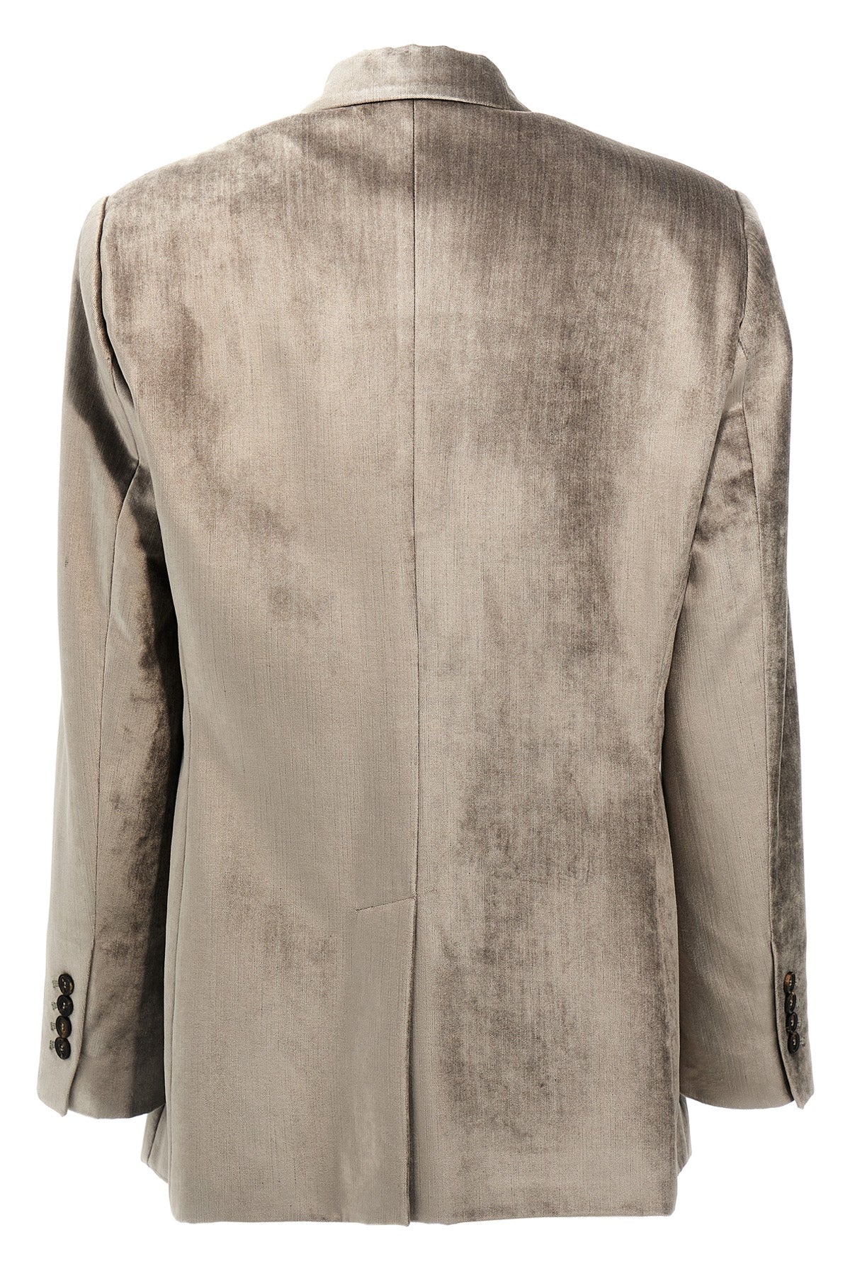 single-breasted chenille blazer