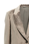 single-breasted chenille blazer