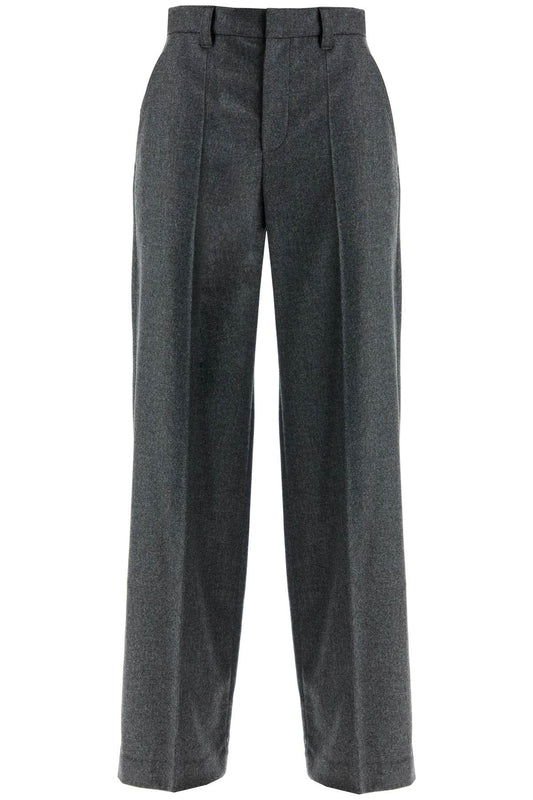 tailored flannel trousers for