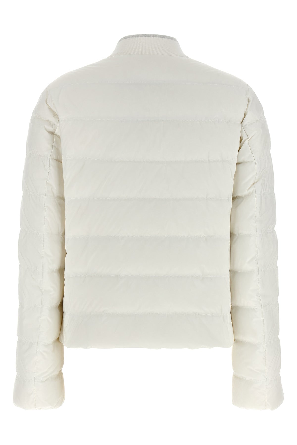 water-repellent quilted and goose feather padded down jacket