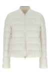 water-repellent quilted and goose feather padded down jacket