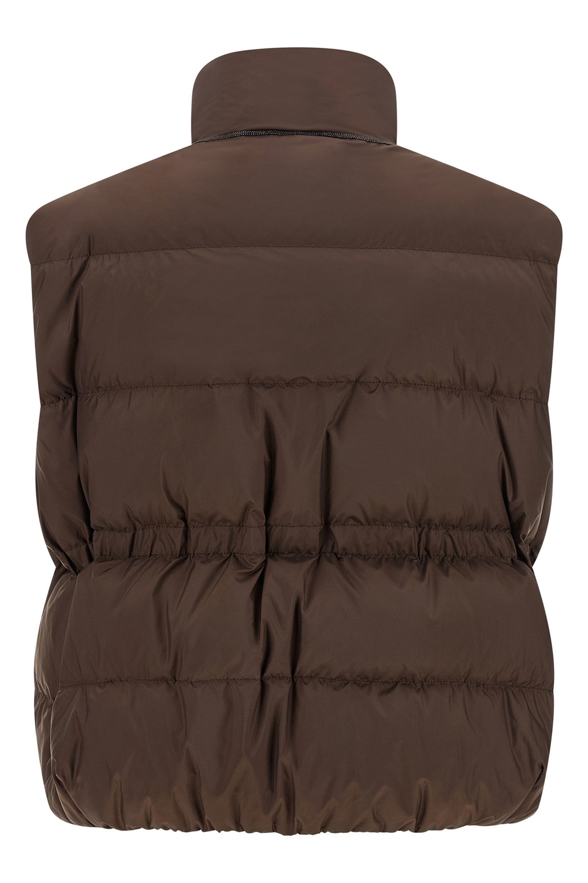 vest in quilted water-repellent fabric