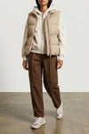 vest in quilted water-repellent fabric