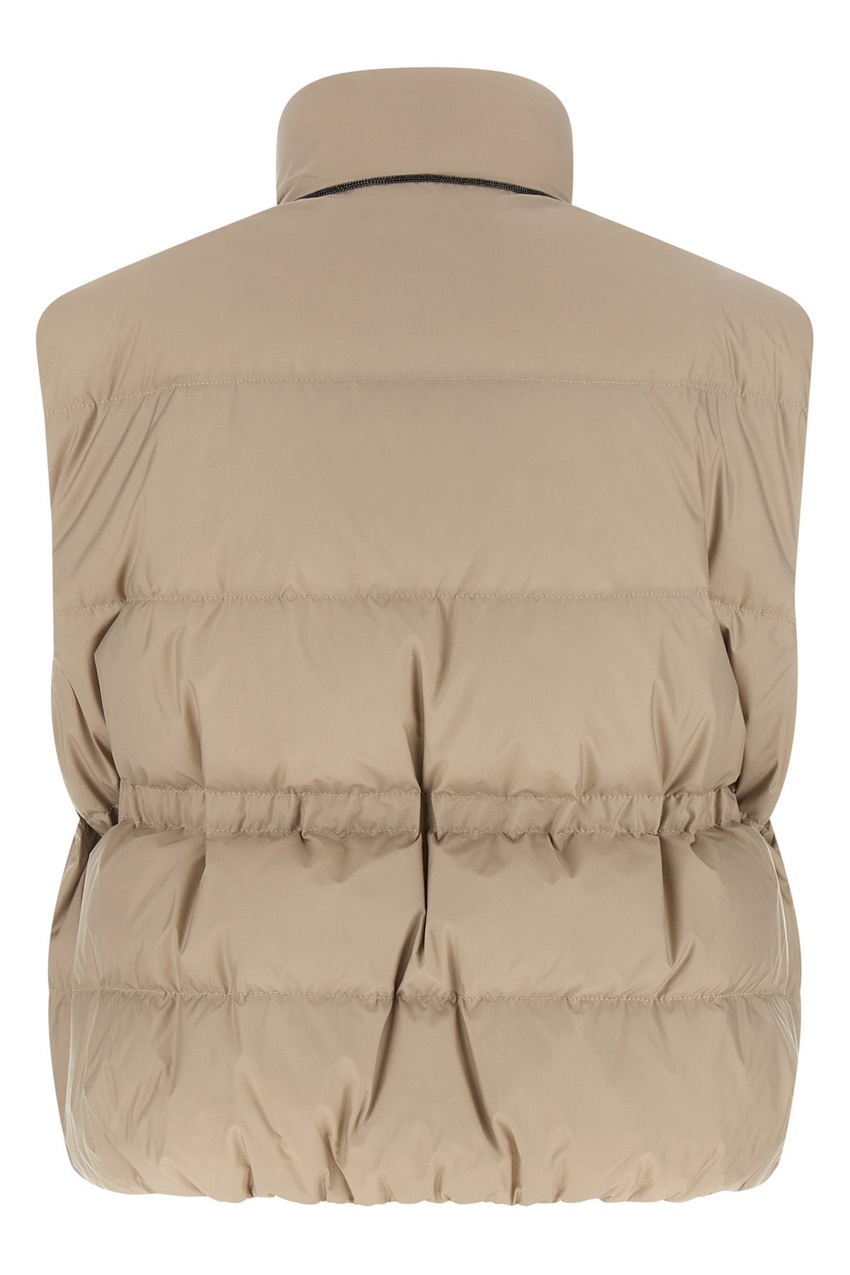 vest in quilted water-repellent fabric